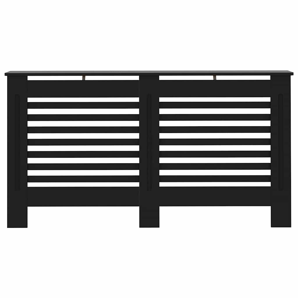 Pokrov za radijator crni 152 x 19 x 81,5 cm MDF