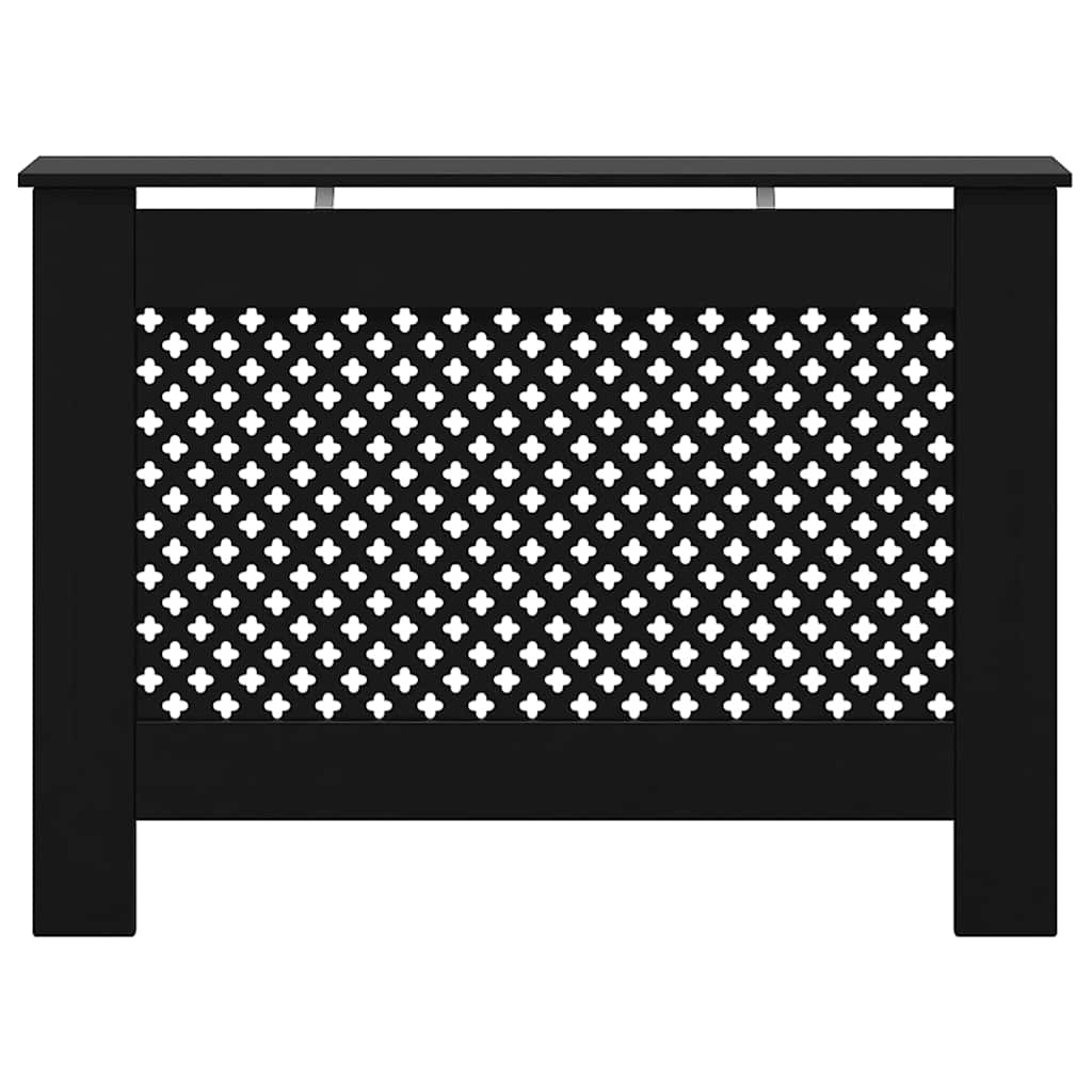 Pokrov za radijator crni 112 x 19 x 81,5 cm MDF