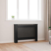 Pokrov za radijator crni 112 x 19 x 81,5 cm MDF