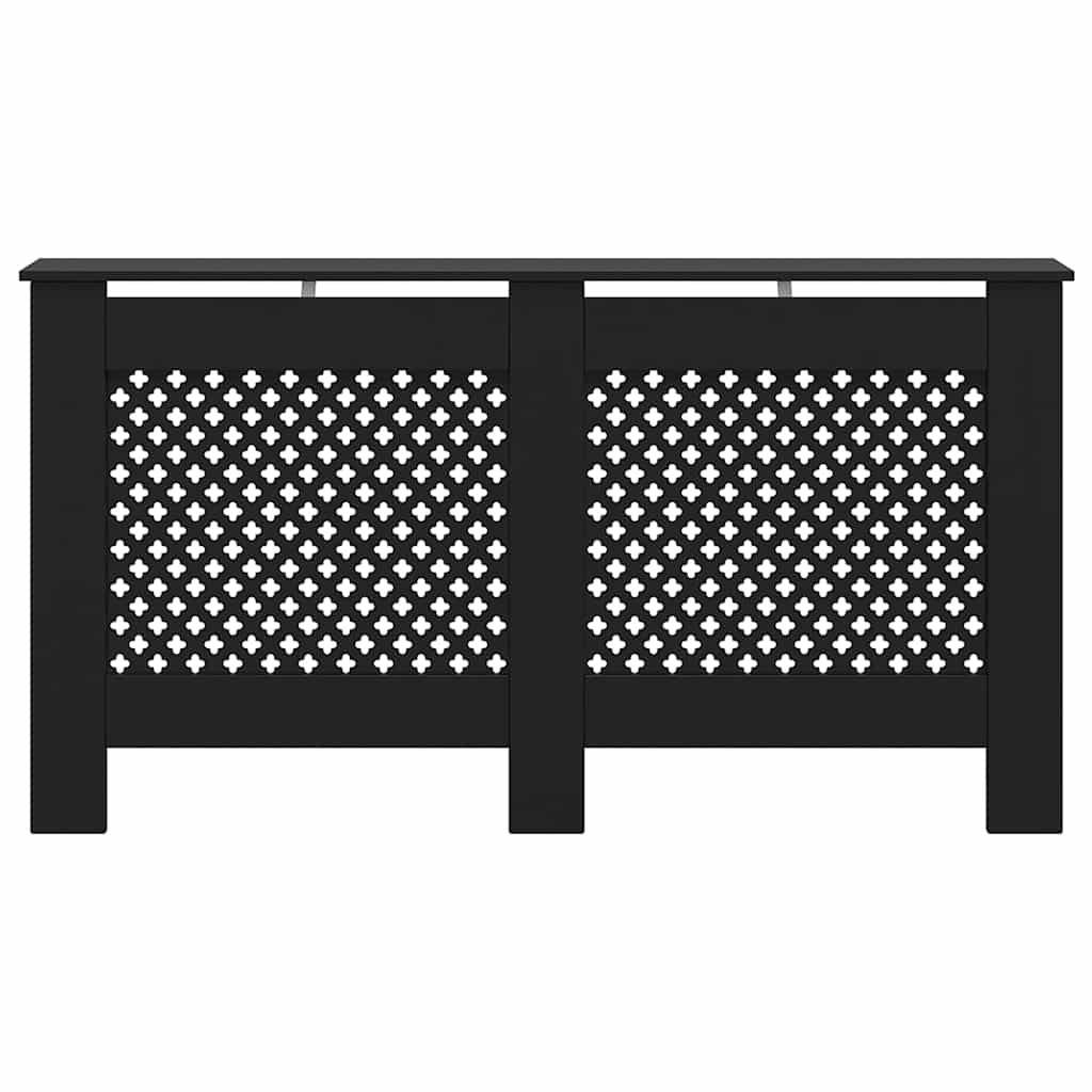 Pokrov za radijator crni 152 x 19 x 81,5 cm MDF