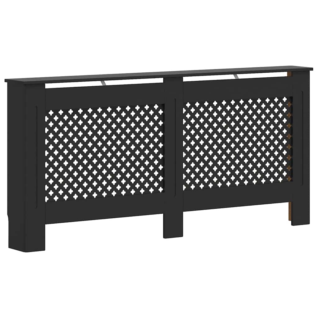 Pokrov za radijator crni 172 x 19 x 81,5 cm MDF