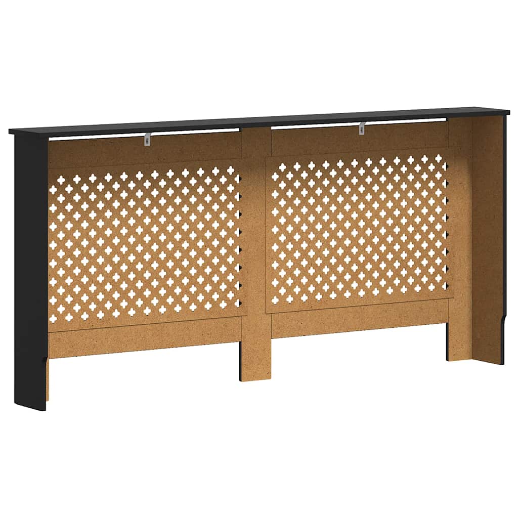 Pokrov za radijator crni 172 x 19 x 81,5 cm MDF