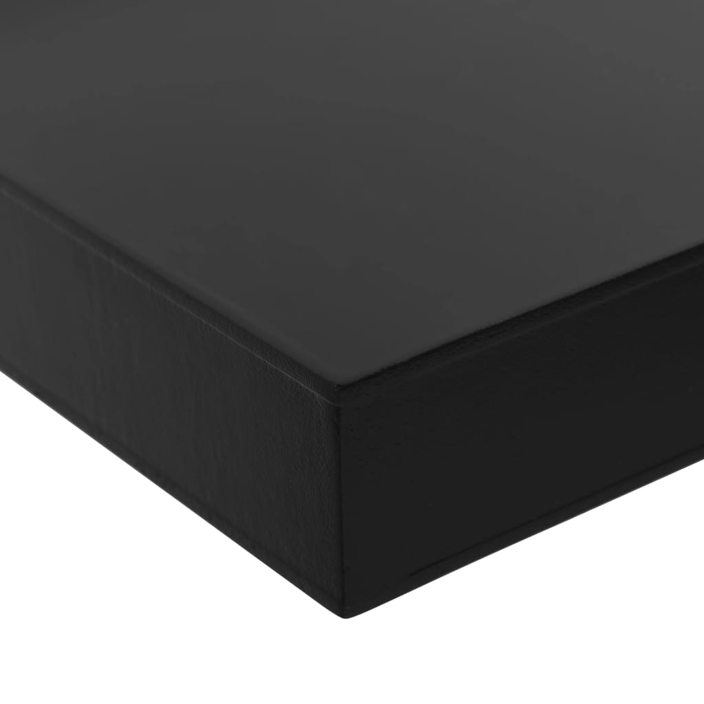 Plutajuće zidne police 2 kom crne 100 x 20 x 3,8 cm