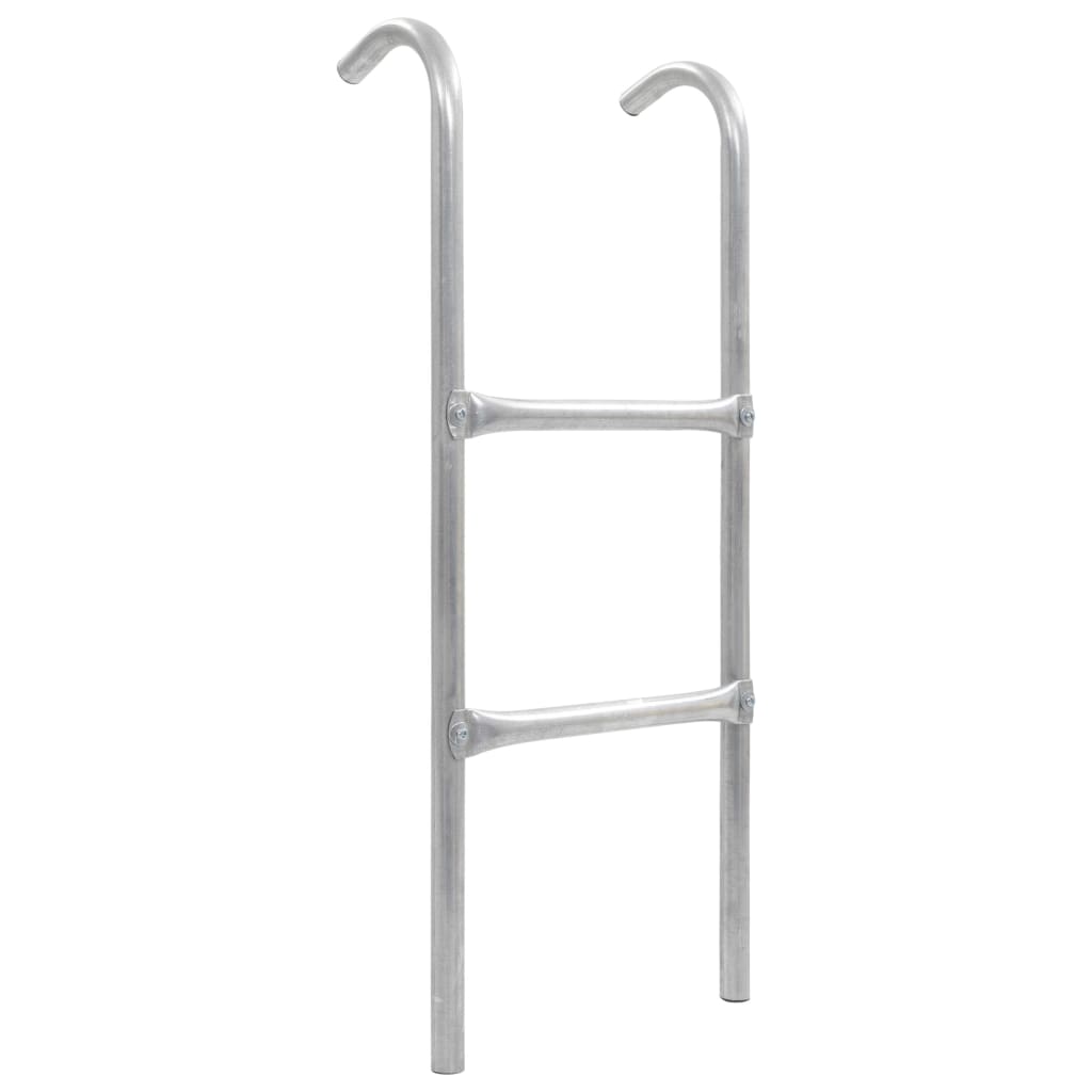 Ljestve za trampolin s 2 prečke čelične srebrne 72 cm (pogodno za visinu od 65 cm)