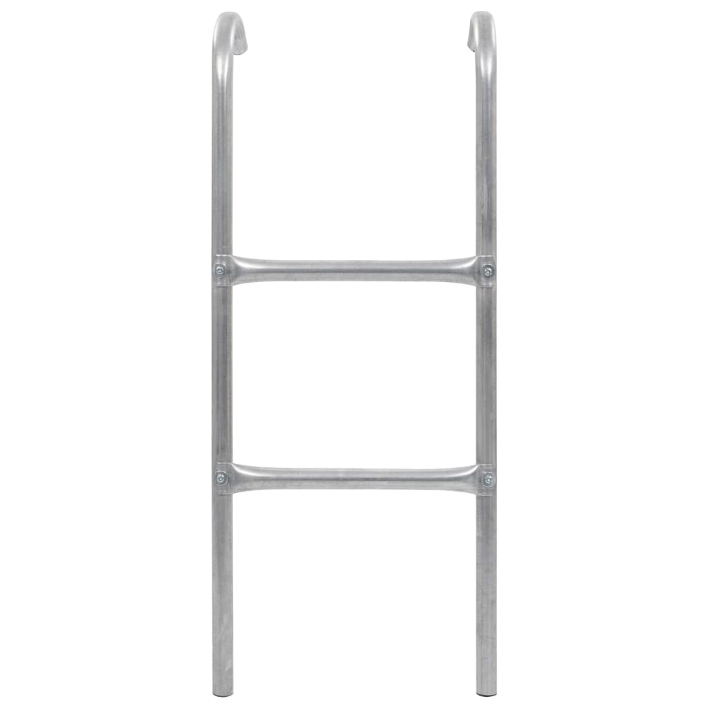 Ljestve za trampolin s 2 prečke čelične srebrne 72 cm (pogodno za visinu od 65 cm)