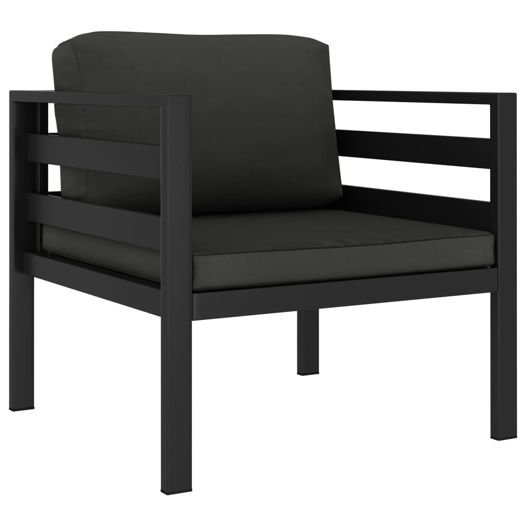 5-dijelni set vrtnih sofa s jastucima aluminijski antracit