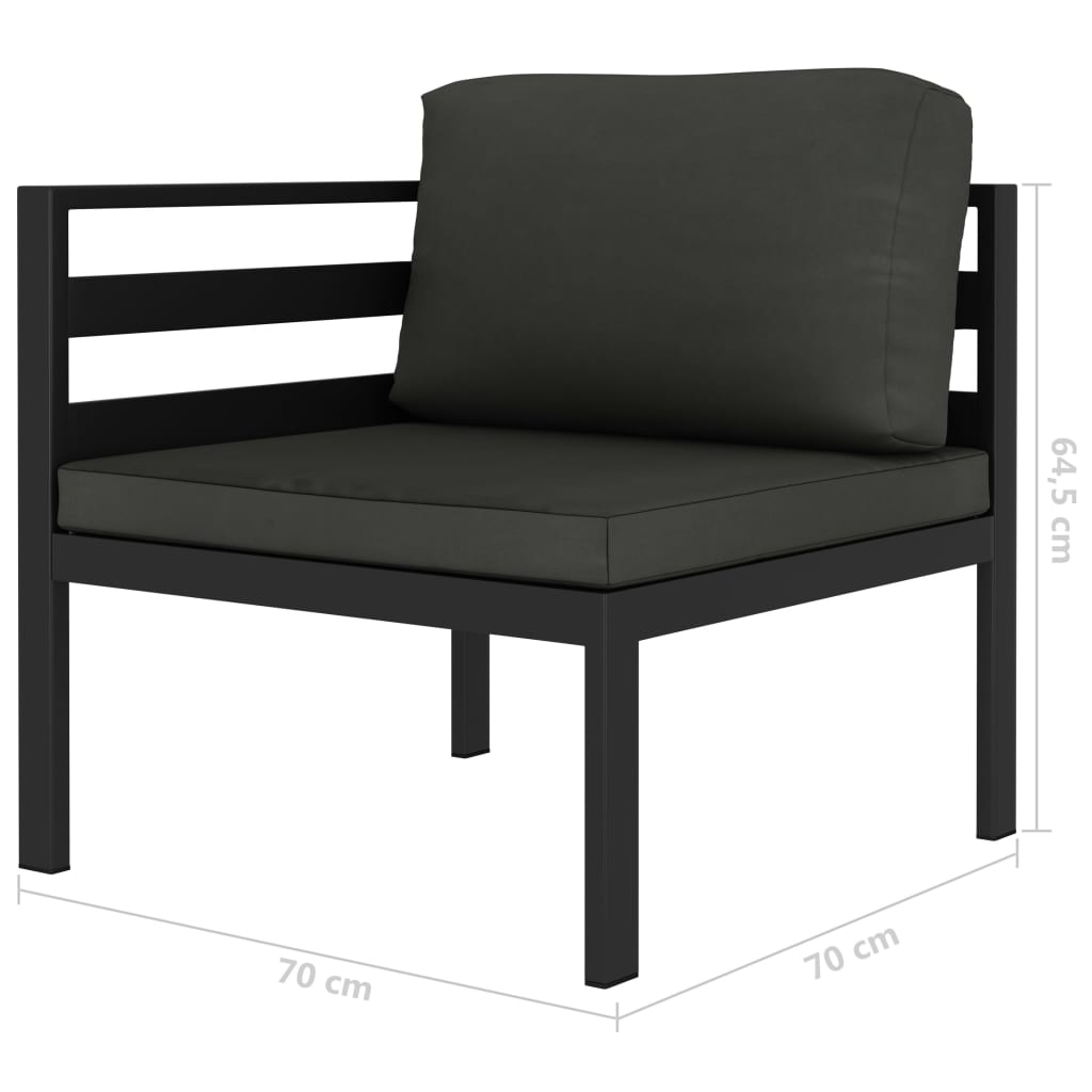2-dijelni set vrtnih sofa s jastucima aluminijski antracit