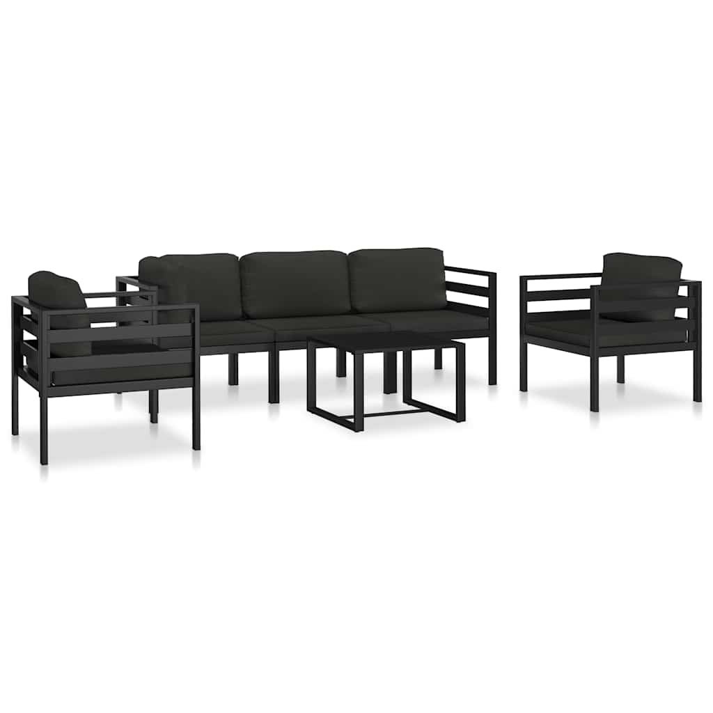 Modularna kutna sofa s jastucima 1 kom aluminijska antracit