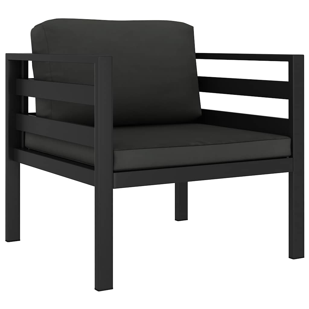 Sofa za jednu osobu s jastucima aluminijska antracit