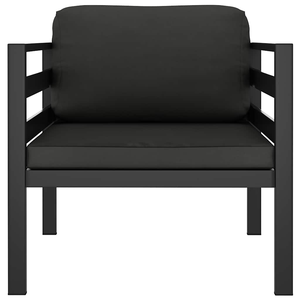 Sofa za jednu osobu s jastucima aluminijska antracit