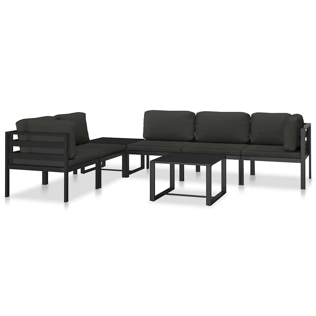 Sofa za jednu osobu s jastucima aluminijska antracit