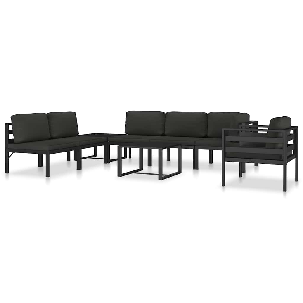 Sofa za jednu osobu s jastucima aluminijska antracit