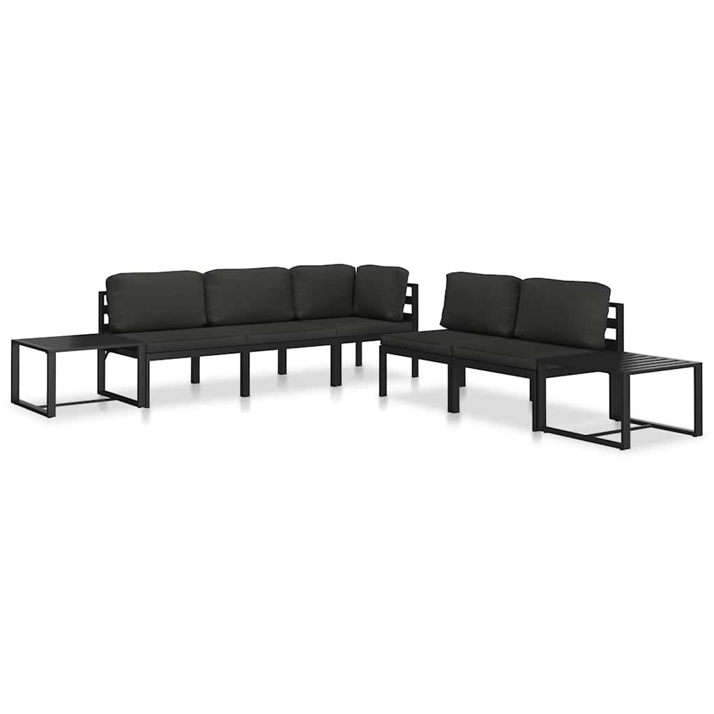 Sofa za jednu osobu s jastucima aluminijska antracit