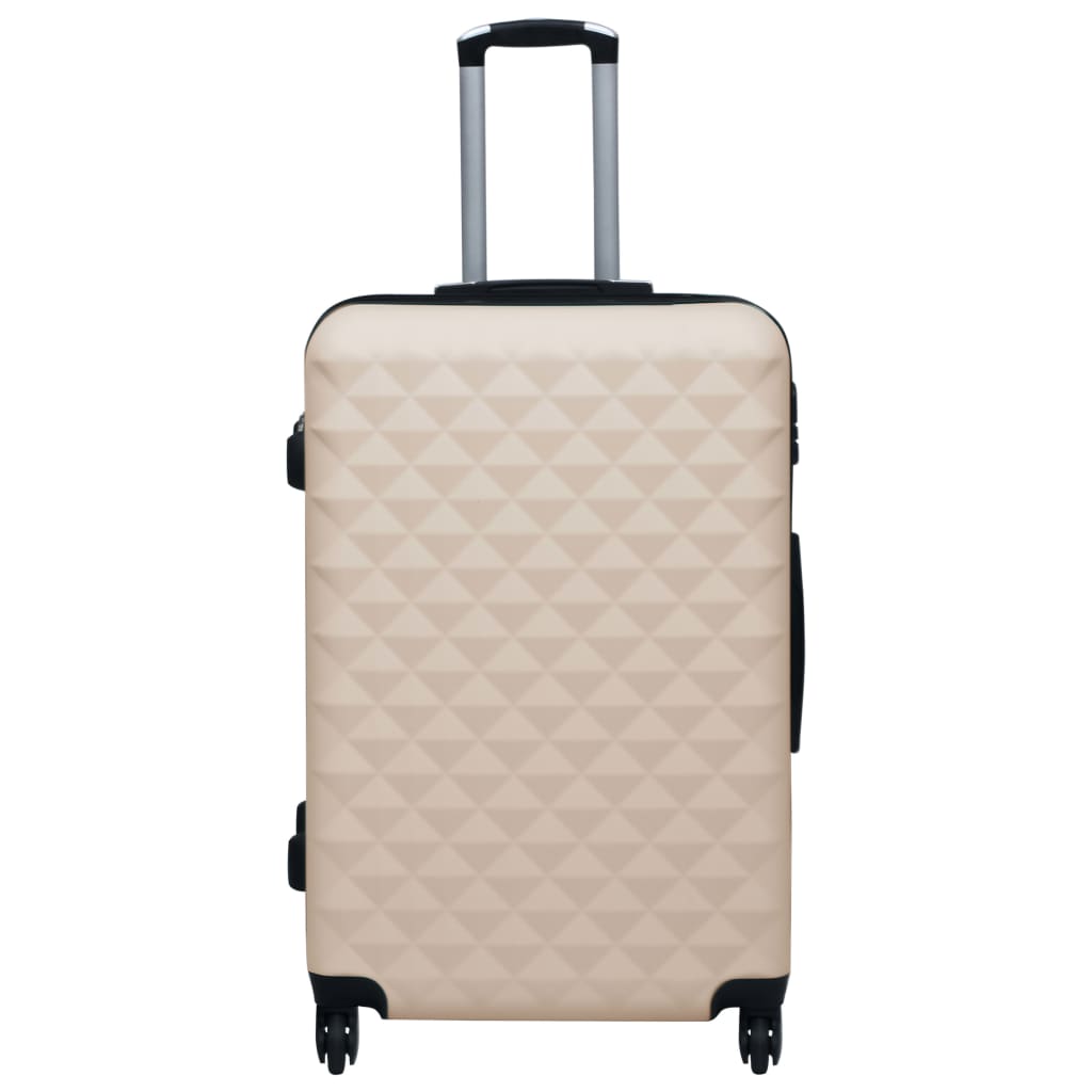 2-dijelni set čvrstih kovčega zlatni ABS