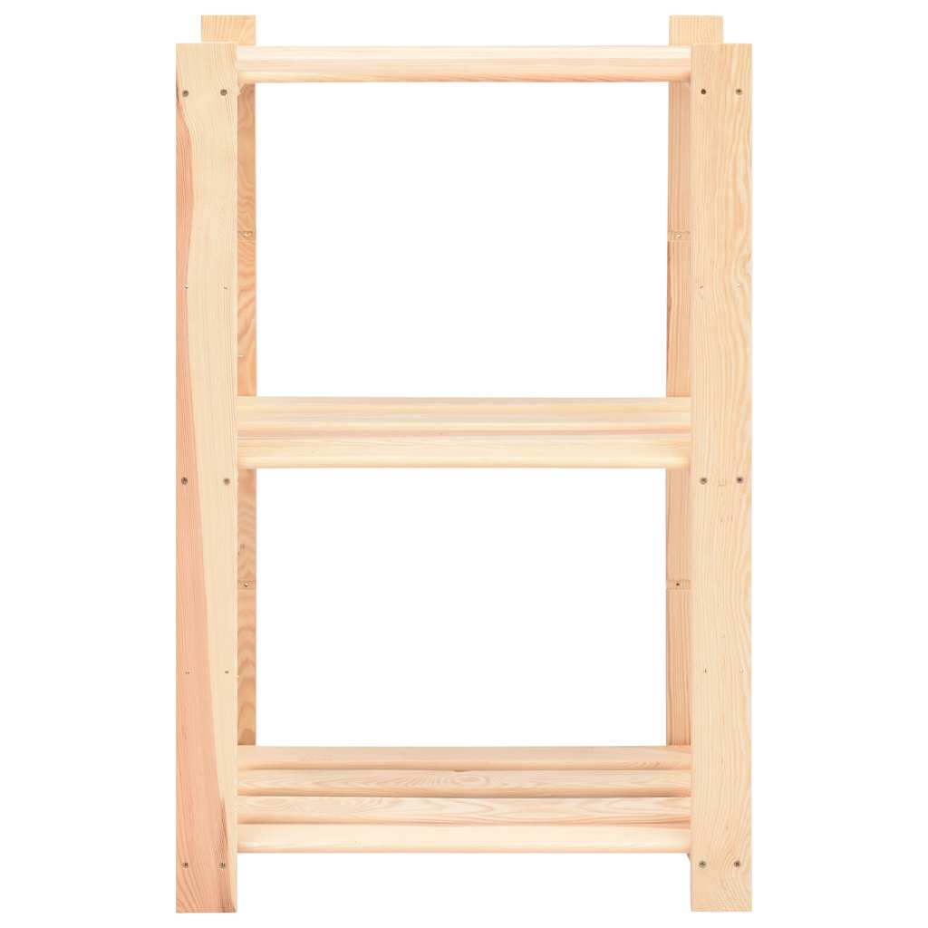 Stalci za pohranu s 3 razine 2 kom 60x38x90 cm borovina 150 kg