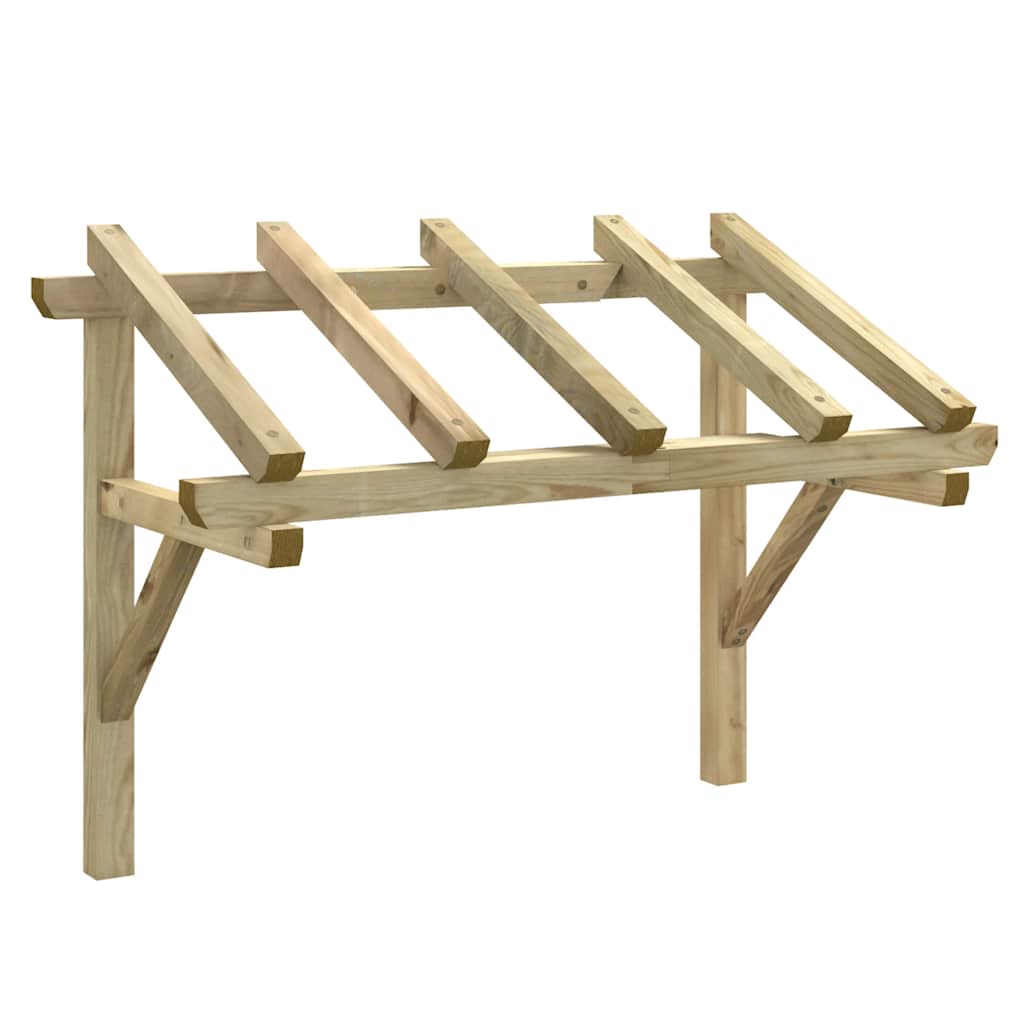 Nadstrešnica za vrata 150 x 100 x 100 cm od masivne borovine