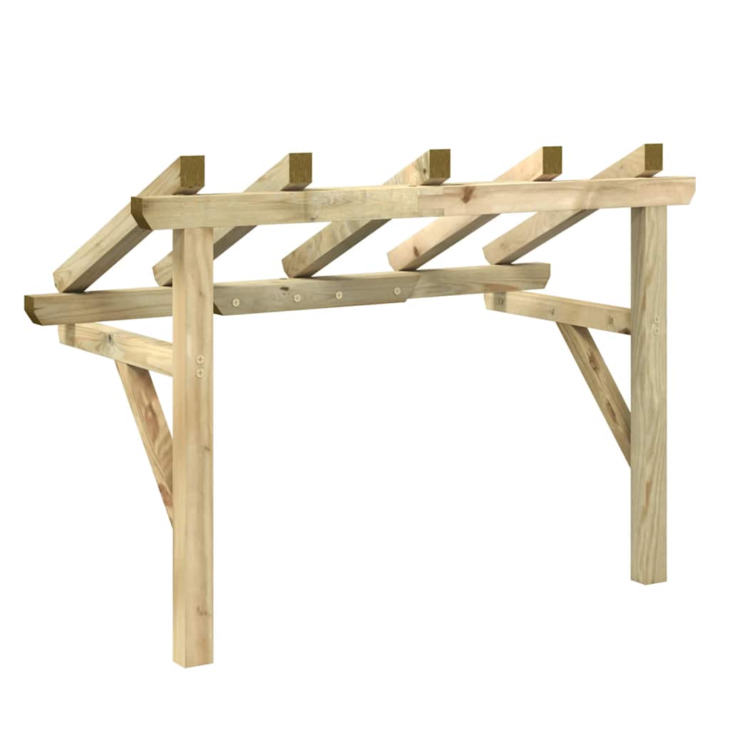 Nadstrešnica za vrata 150 x 100 x 100 cm od masivne borovine