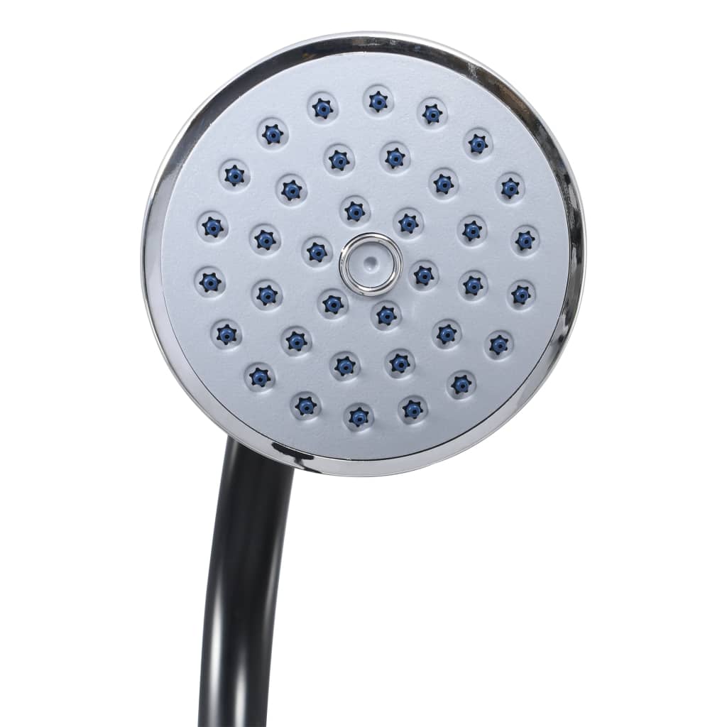 Vrtni solarni tuš crni 215 cm 8 L