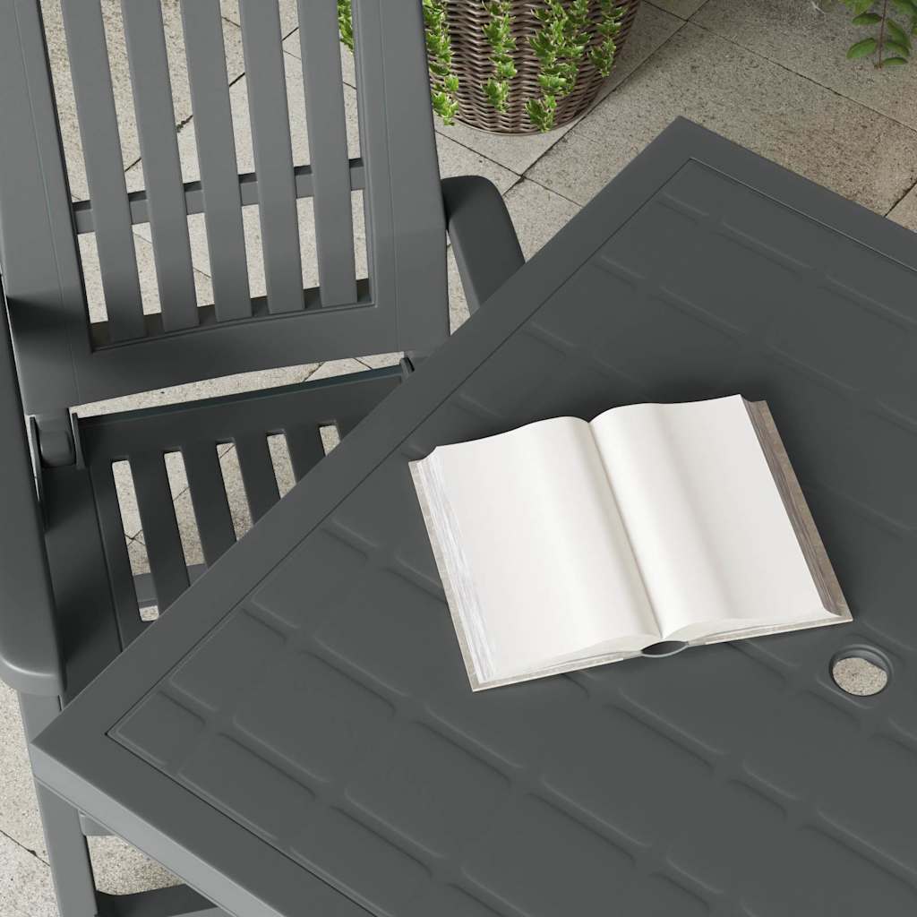 Vrtni stol antracit 80 x 75 x 72 cm plastični