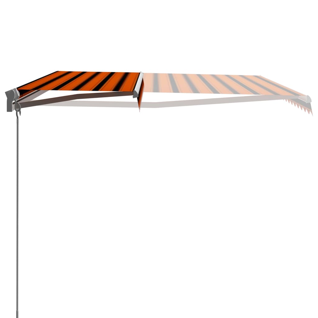 Tenda na ručno uvlačenje 400 x 300 cm narančasto-smeđa