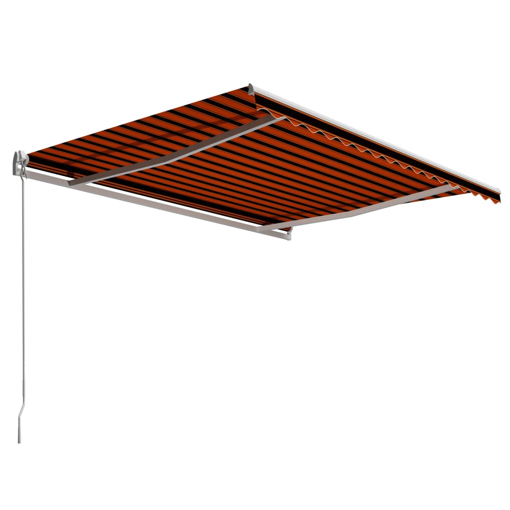 Tenda na ručno uvlačenje 450 x 300 cm narančasto-smeđa