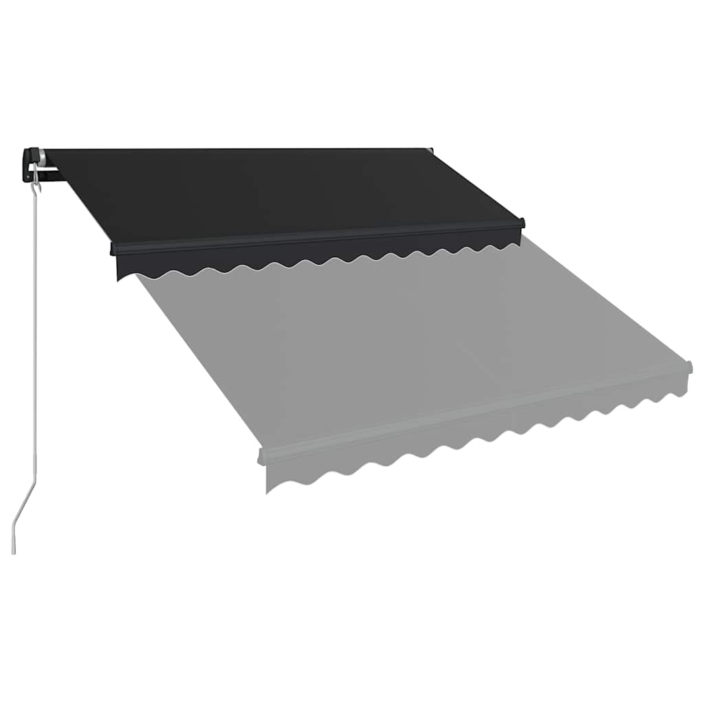 Tenda na ručno uvlačenje s LED svjetlima 350 x 250 cm antracit