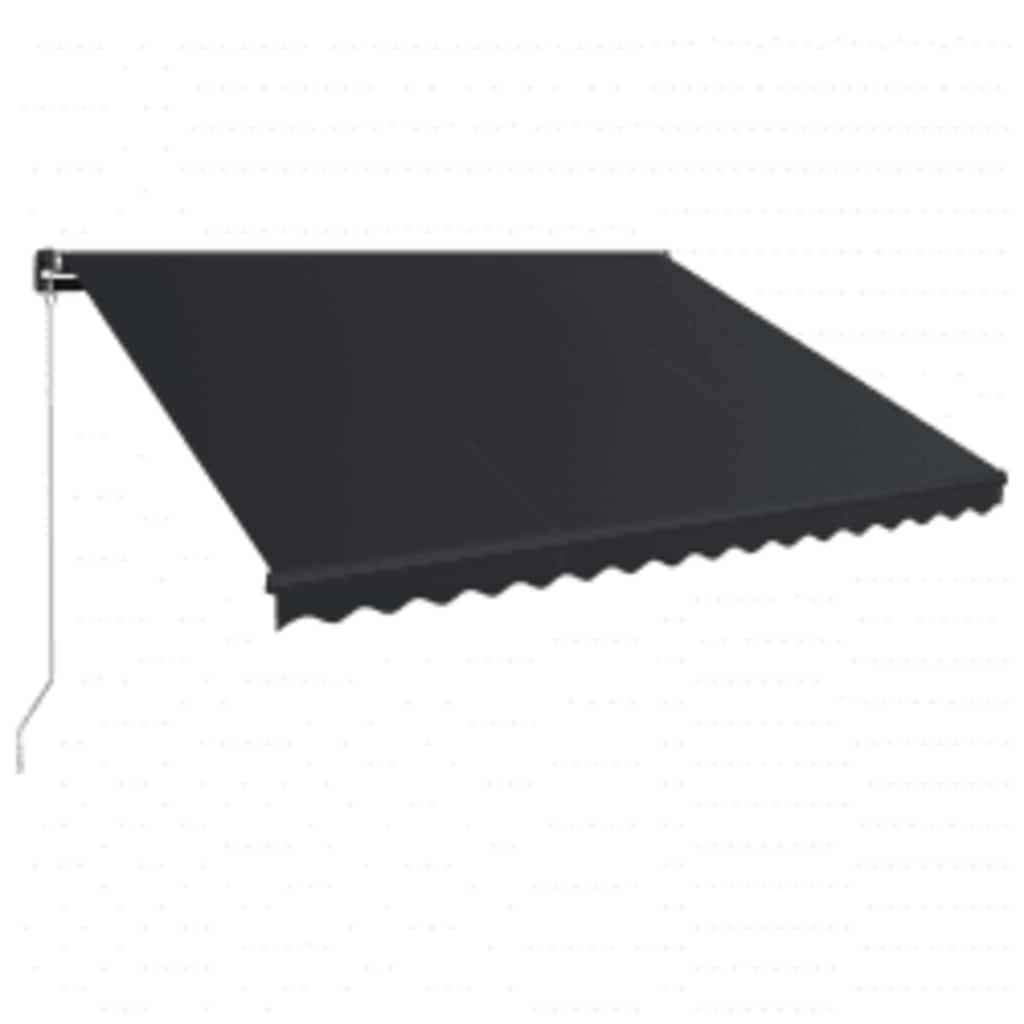 Tenda na ručno uvlačenje s LED svjetlima 450 x 300 cm antracit