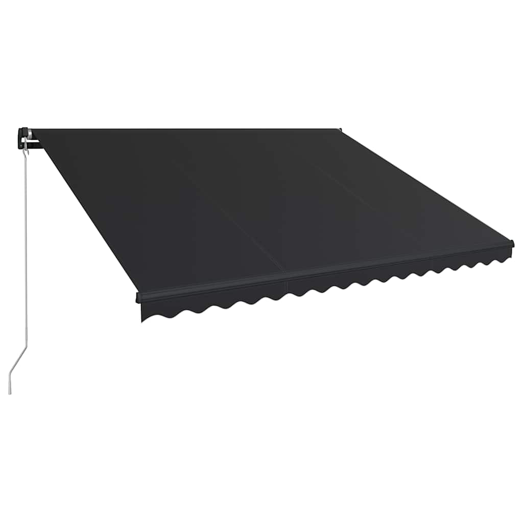 Tenda na ručno uvlačenje s LED svjetlima 450 x 300 cm antracit