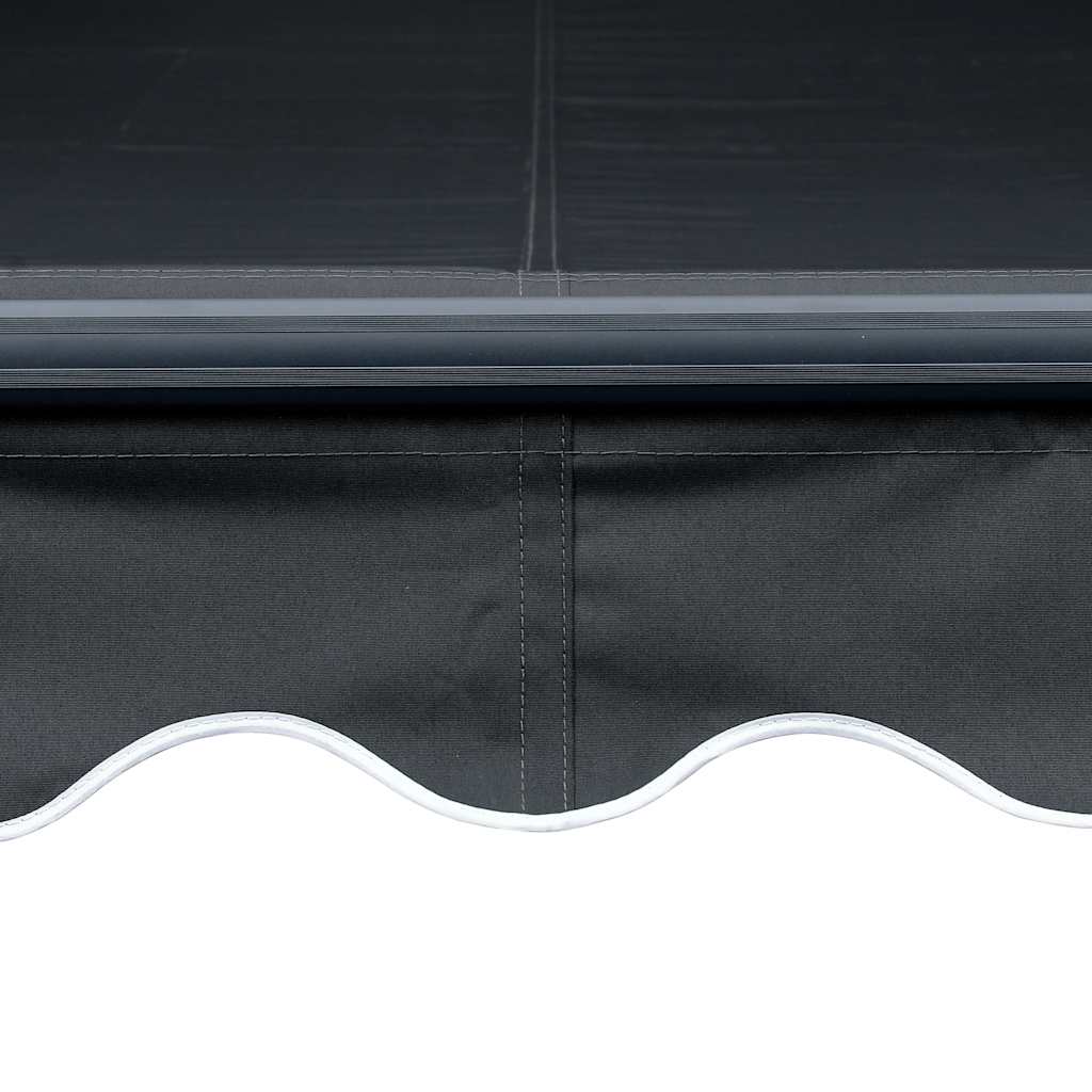 Tenda na ručno uvlačenje s LED svjetlima 450 x 300 cm antracit