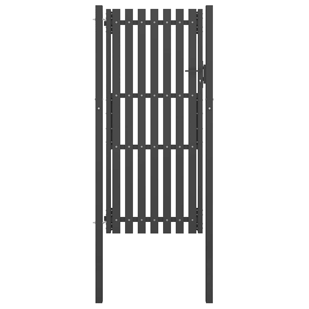 Vrtna vrata za ogradu od čelika 100x200 cm antracit boje