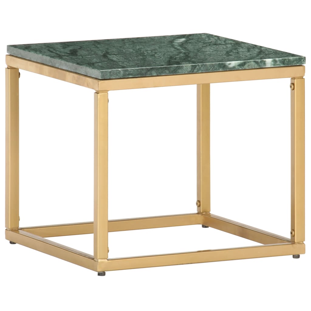 Stolić za kavu zeleni 40x40x35 cm pravi kamen mramorne teksture