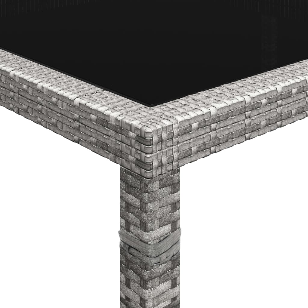 Vrtni blagovaonski stol sivi 200 x 150 x 74 cm od poliratana