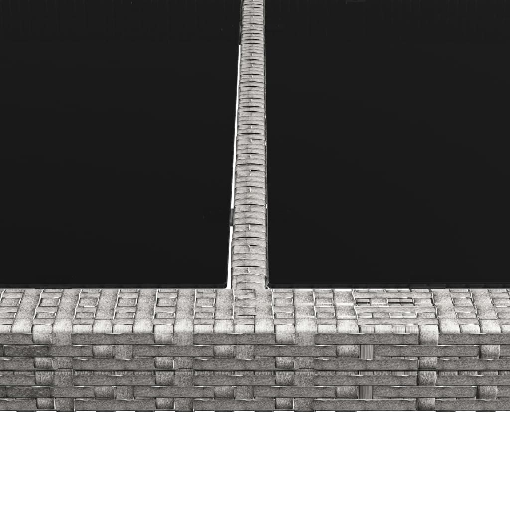 Vrtni blagovaonski stol sivi 200 x 150 x 74 cm od poliratana