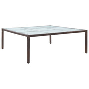 Vrtni blagovaonski stol smeđi 200 x 200 x 74 cm od poliratana