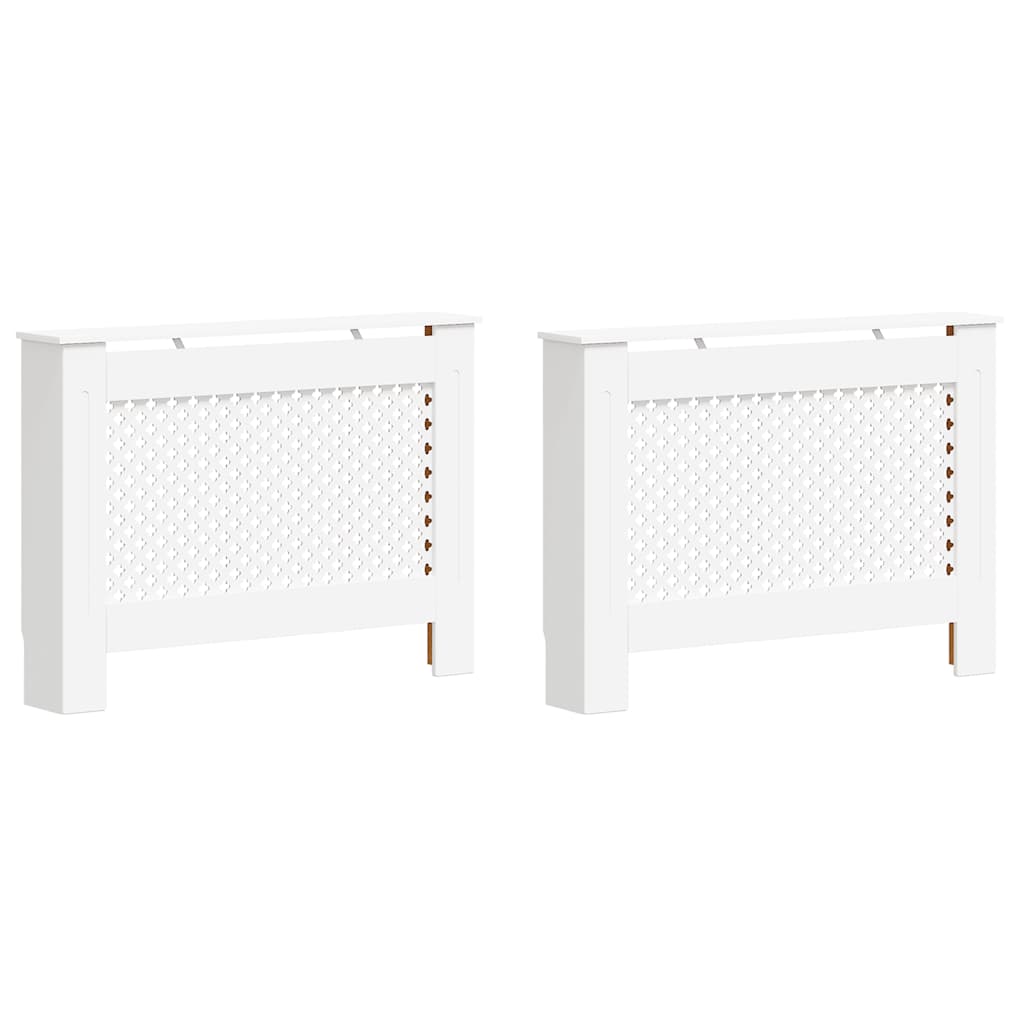 Pokrovi za radijator 2 kom bijeli 112 x 19 x 81,5 cm MDF