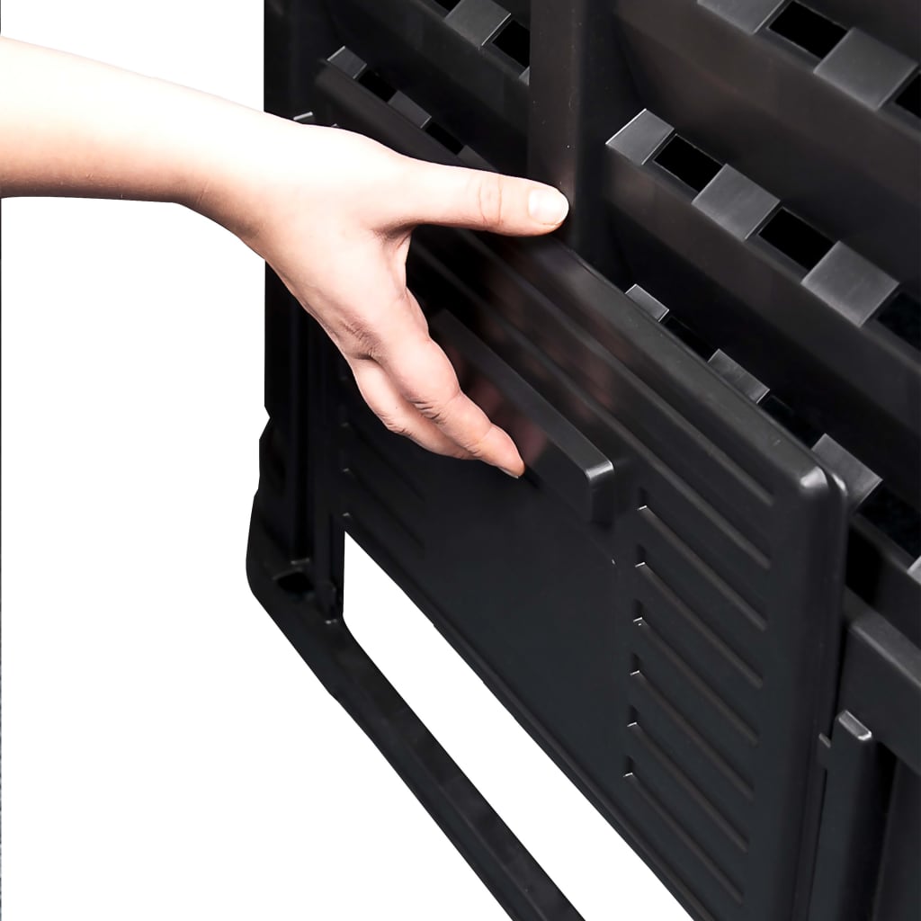 Vrtni komposter crni 68,9 x 68,9 x 83,9 cm 360 L