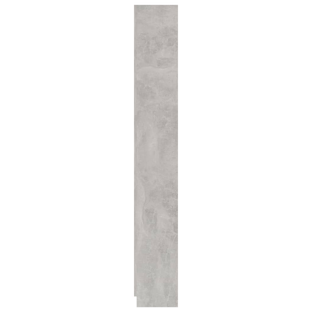 Ormarić za knjige s 5 razina boja betona 60x24x175 cm drveni