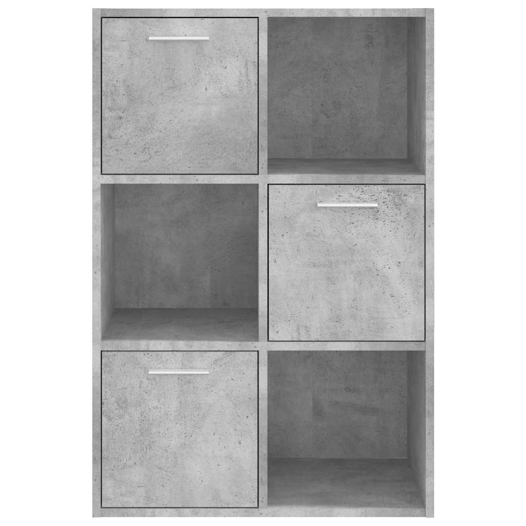 Ormarić za pohranu siva boja betona 60 x 29,5 x 90 cm drveni