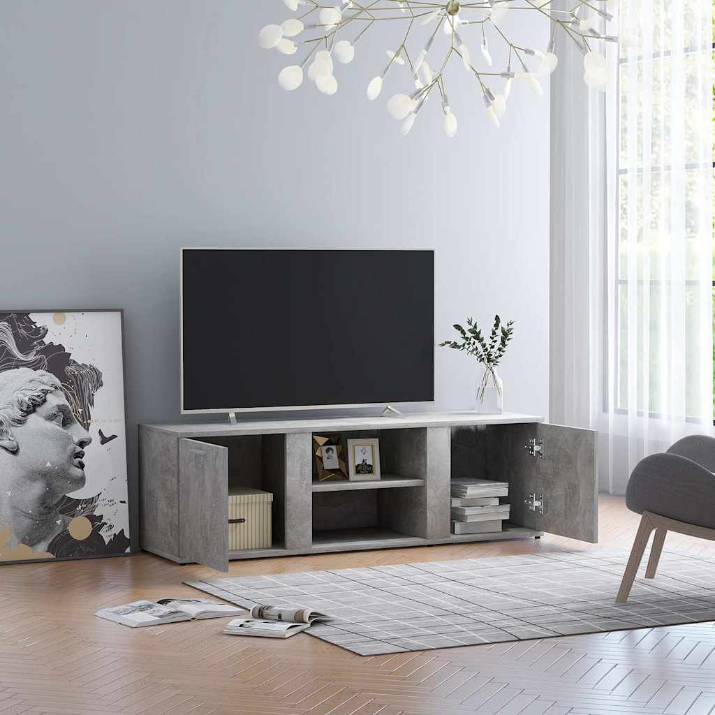 TV ormarić siva boja betona 120 x 34 x 37 cm konstruirano drvo