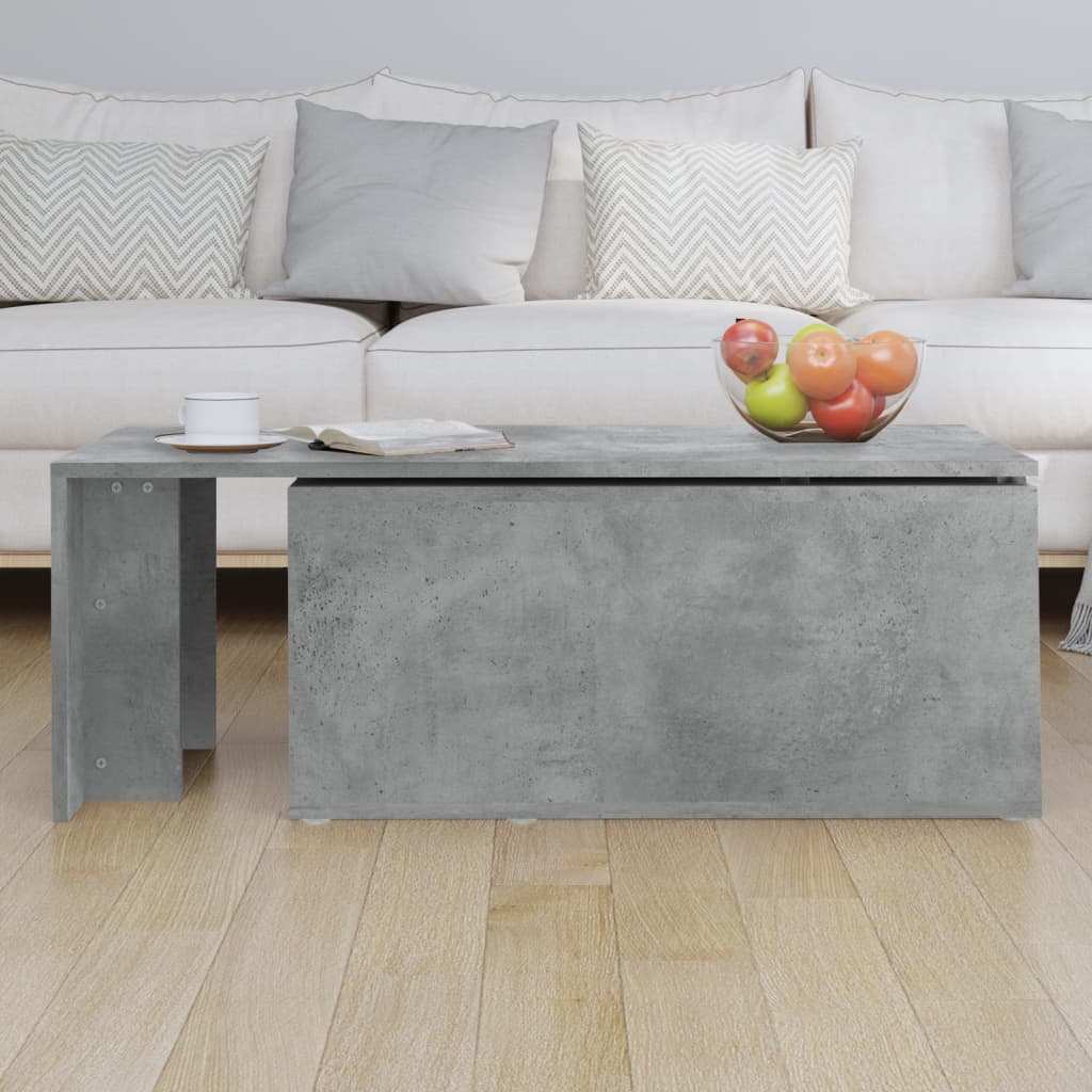 Stolić za kavu siva boja betona 150 x 50 x 35 cm od iverice