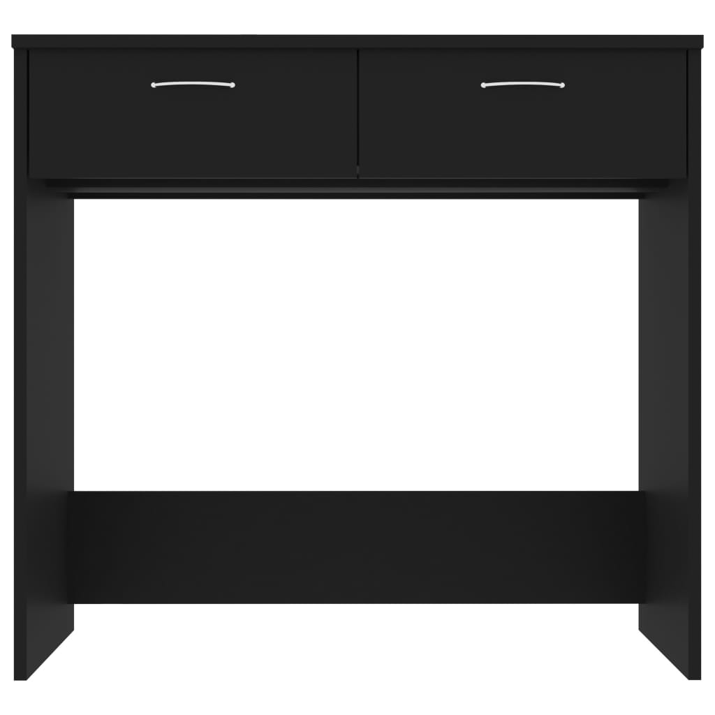 Radni stol crni 80 x 40 x 75 cm od konstruiranog drva