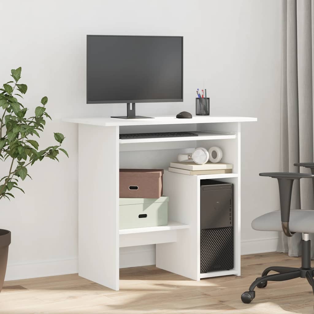 Radni stol bijeli 80 x 45 x 74 cm od konstruiranog drva