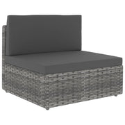 Modularna srednja sofa od poliratana siva
