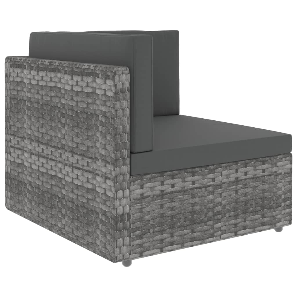 Modularna kutna sofa od poliratana siva