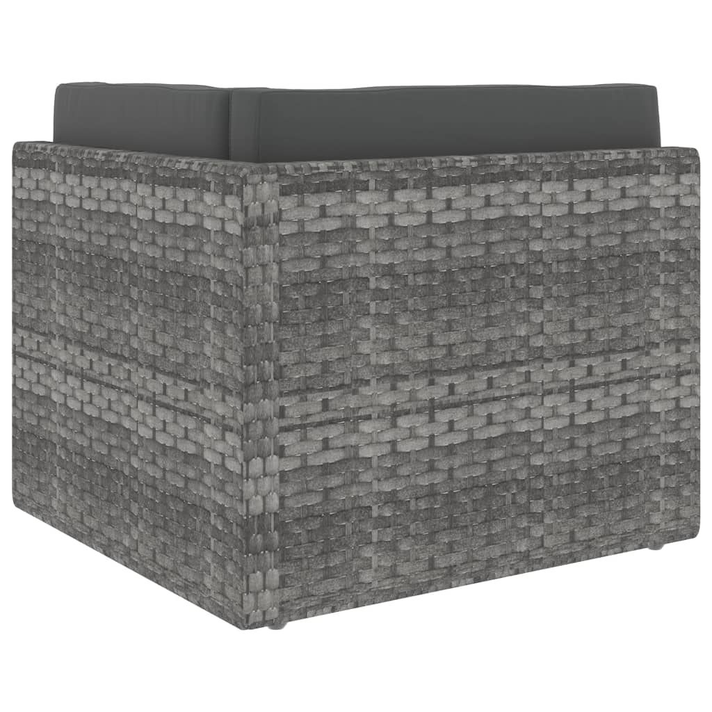 Modularna kutna sofa od poliratana siva
