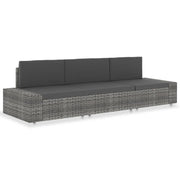 Modularni trosjed od poliratana sivi
