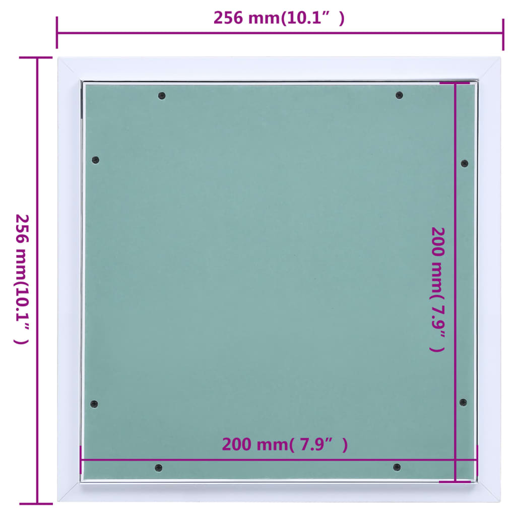 Pristupna ploča s aluminijskim okvirom i knaufom 200 x 200 mm