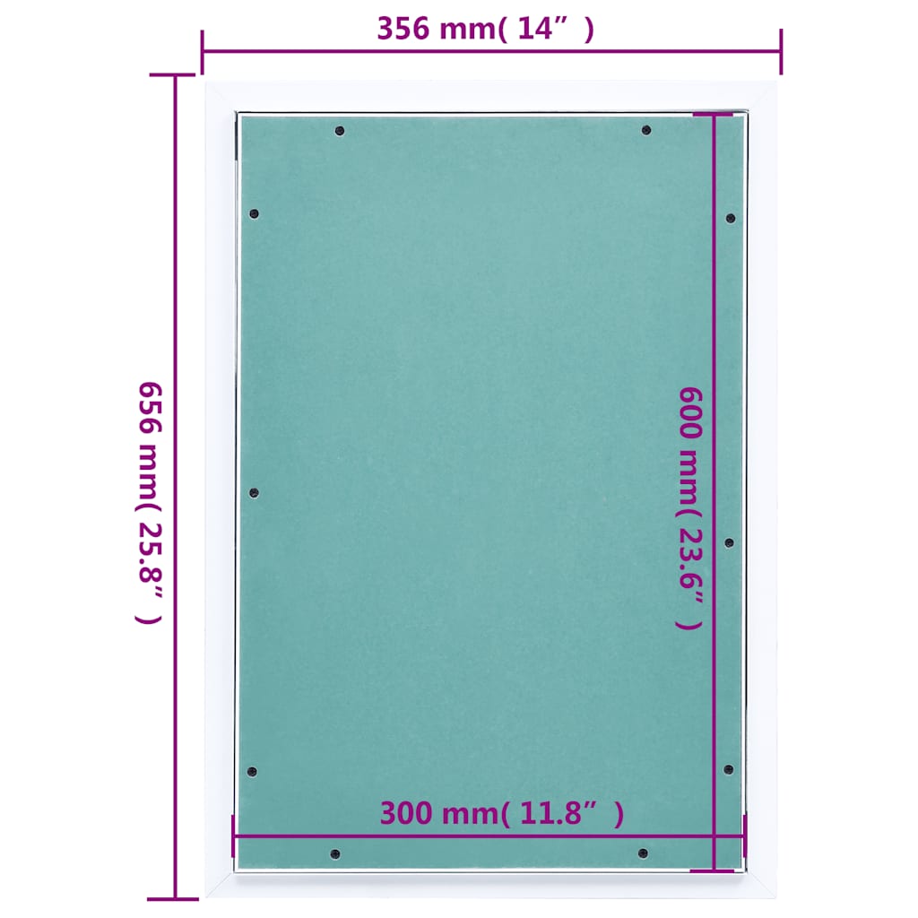 Pristupna ploča s aluminijskim okvirom i knaufom 300 x 600 mm