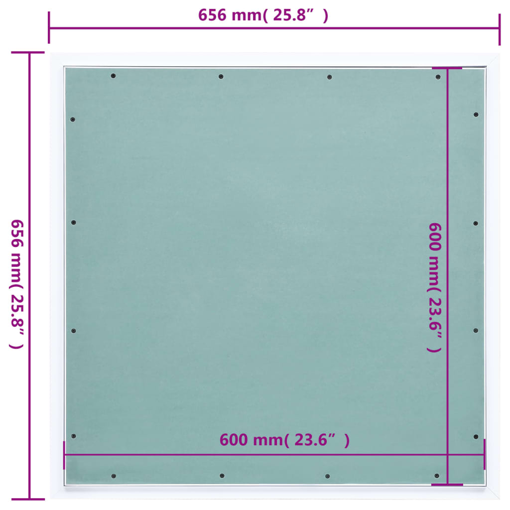 Pristupna ploča s aluminijskim okvirom i knaufom 600 x 600 mm