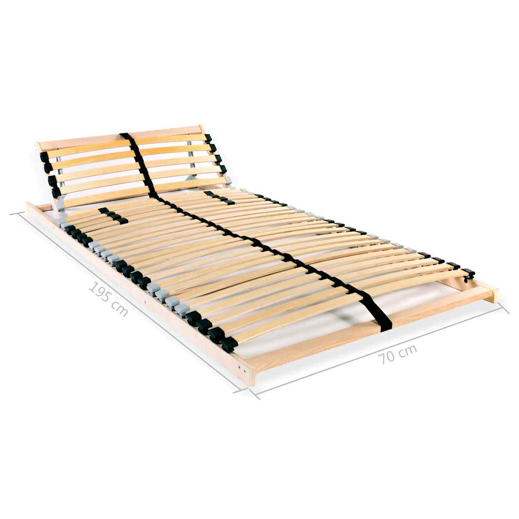 Podnice za krevet 2 kom s 28 letvica i 7 zona 70 x 200 cm